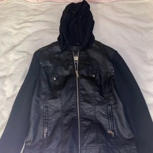 Black leather jacket